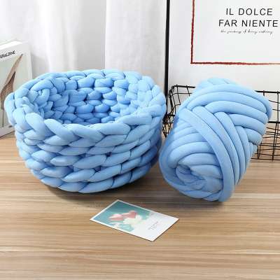 Self Warmimg Foldable Handmade Cat Beds Pet Cat Hideout Perch Cave Bed Chunky Knit Pet Dog Bed